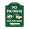 Signmission No Parking Tow-Away Zone W/ Left Arrow Heavy-Gauge Aluminum Sign, 24" x 18", G-1824-23607 A-DES-G-1824-23607 - alternate 1